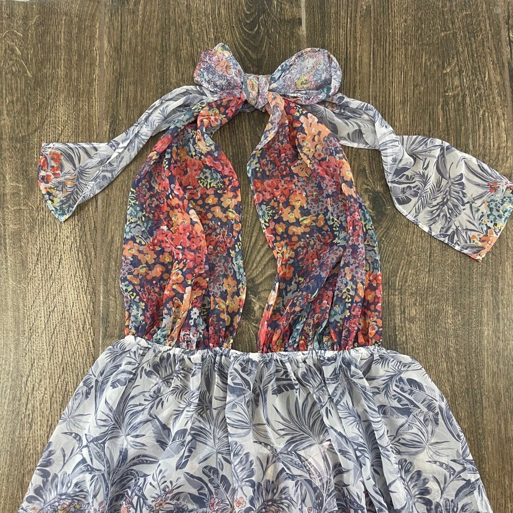 Vintage Victoria's Secret Babydoll Dress M Sheer Floral Halter Coquette Fairy - Picture 5 of 16